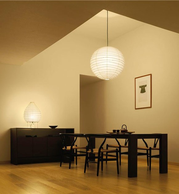 Noguchi Ceiling Lamp 30D/37D/45D/55D by Akari Pendant Lamps