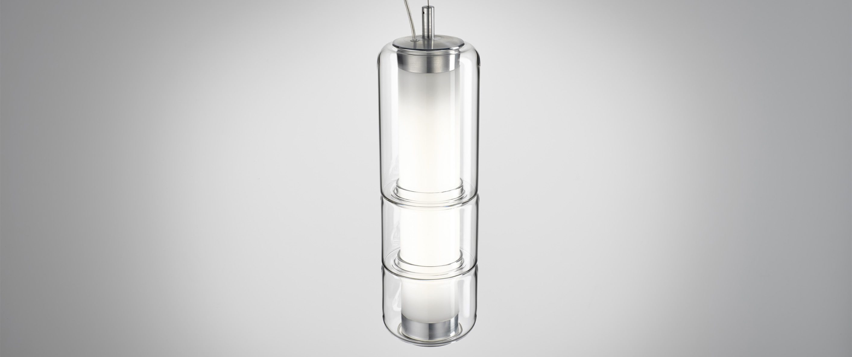 Stacking 30 Vertical Naked Pendant Lamp by Leucos Lamps